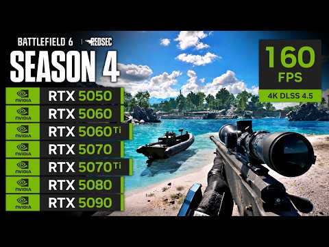 Battlefield 6 Season 4 | RTX 5050, 5060, 5060 Ti, 5070, 5070 Ti, 5080, 5090