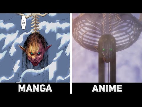 Eren Founding Titan - Manga Vs Anime - Attack On Titan Season 4 Part 2 Episode 12