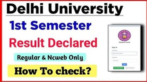 DU First Semester Result Declared March Exam 2023 | Delhi University 1st Semester Result Declared