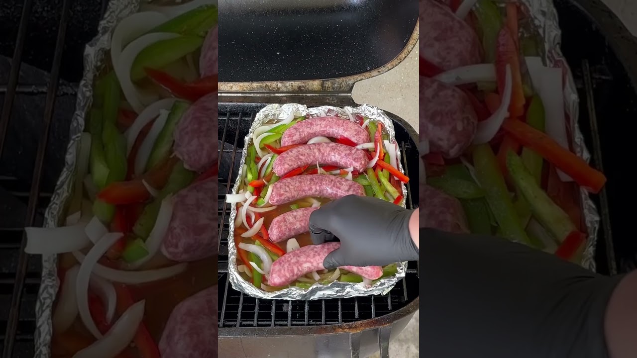 Sausage and Peppers are so good | Grill Nation