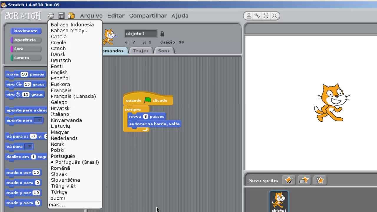 Aula 03 - Introdução - Funções dos Menus no Scratch - YouTube