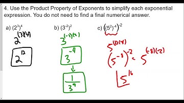 Algebra 2 Exponential Functions Lesson 1 Integer Exponents HW Review Part 2