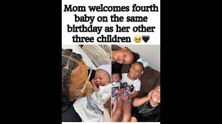 4 kids, same bday! 🎂 Odds? 👇 #Family #Miracle #Amazing #Shorts