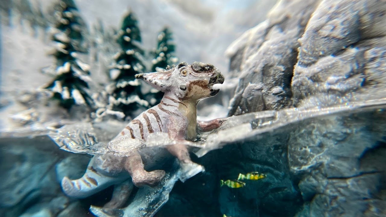 The Peril of Pachyrhino! a Diorama