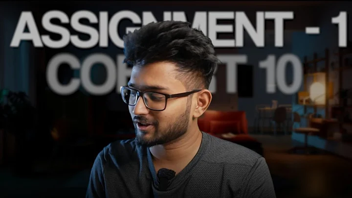Assignment - 1 | Not Just A Video Editing Cohort  @TharunSpeaks  