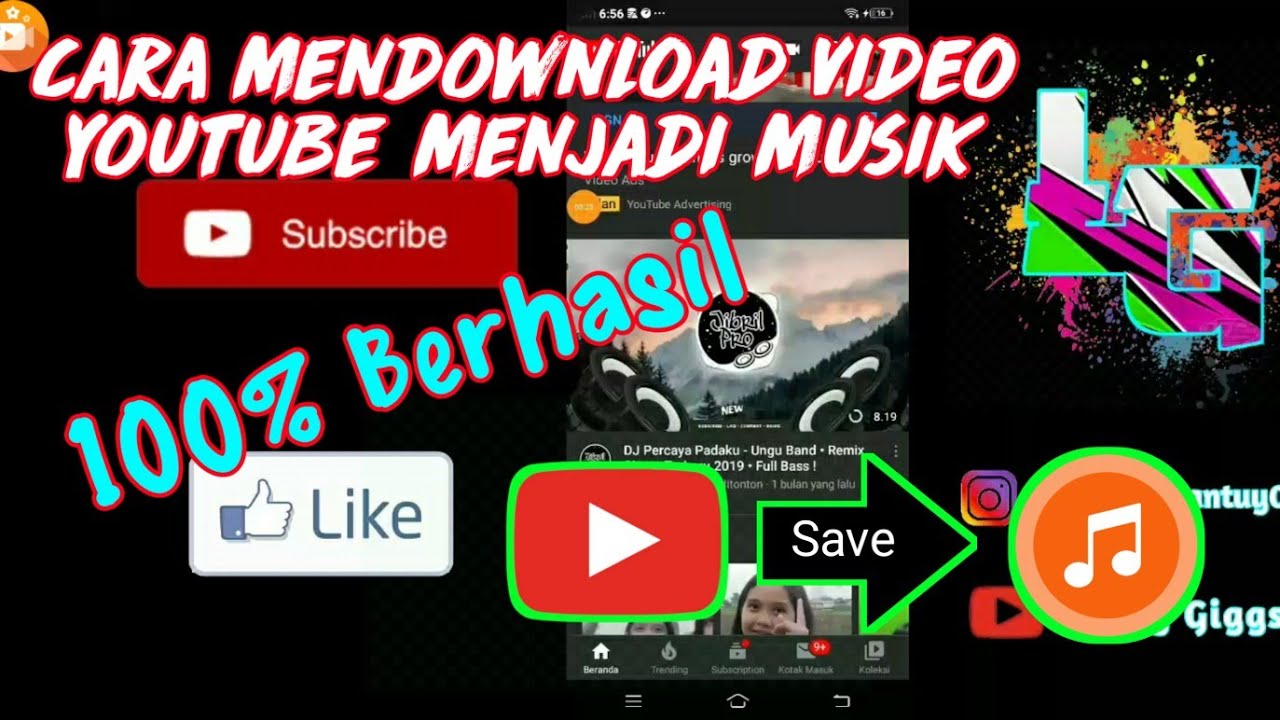 Mudah!!! Cara Mendownload Video Youtube Menjadi Musik/Audio || Tutorial