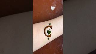 C Letter Mehandi Design