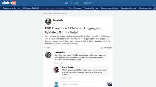 How to Fix California EDD Disability Error Code E324 Login Problems Solved