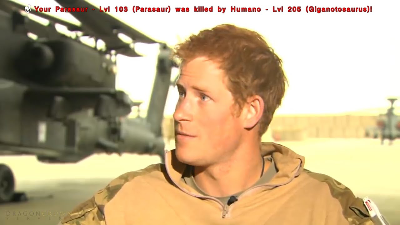 Prince Harry gets raided mid-interview (ARK: Survival Evolved Meme)