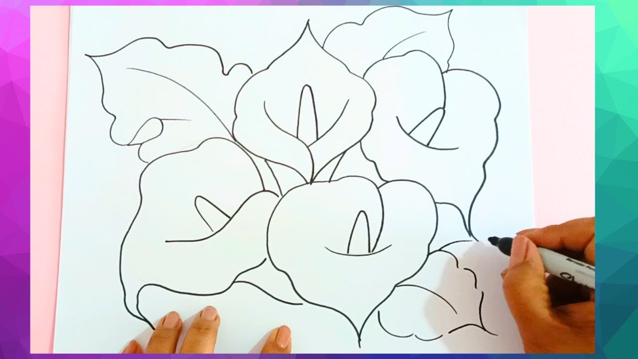 Flor Dibujo / Cómo Dibujar Flores - YouTube