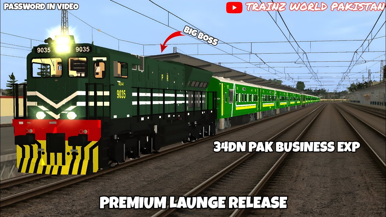 || PREMIUM LAUNGE RELEASE & JOURNEY WITH 34DN PAK BUSINESS EXP || GEU 40 9035 || TRAINZ SIMULATOR 12