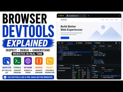 Browser DevTools Explained (Inspect, Console, Network, Sources Tab)