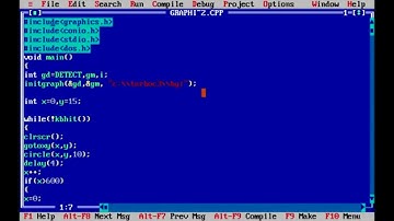 C PROGRAM TO MOVE A CIRCLE