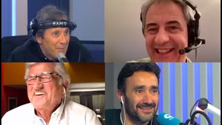 Paco González, Pepe Domingo, Manolo Lama y Juanma Castaño celebran entre risas el liderazgo