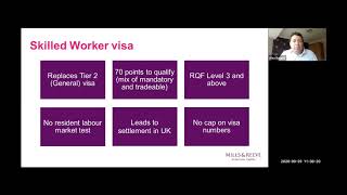 Employment webinar - The new post-Brexit immigration system