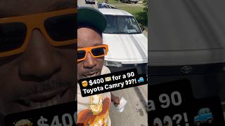 🤯 $400 💵 for a 90 Toyota Camry?! 👀 aye i really do this! CAR 🚘 GOD!! #CarGOD #LSolo