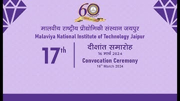 17th Convocation, MNIT Jaipur