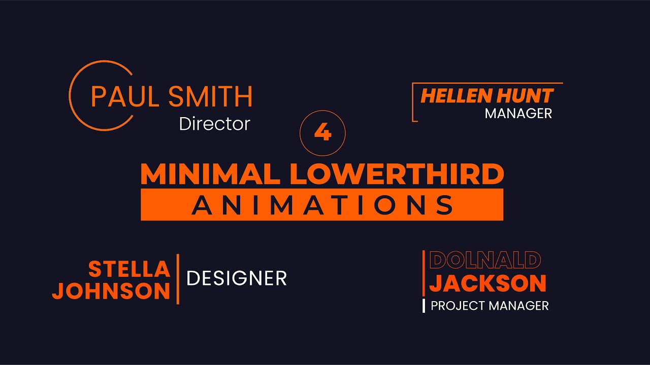 4 Stunning Lower Thirds Animations in After Effects || Step by Step