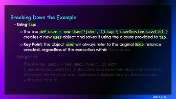 Understanding the Differences Between tap and with in Groovy