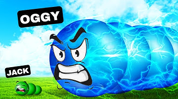 OGGY TRY TO EAT JACK IN SLITHER SIMULATOR IN ROBLOX