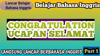BELAJAR BAHASA INGGRIS UNTUK PEMULA || CONGRATULATION || UCAPAN SELAMAT