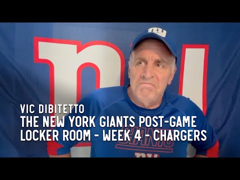 The New York Giants Post-Game Locker Room - Week 4 - Chargers