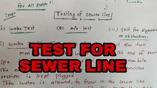 Testing for sewer line ||Water test ||Air test|| alignment test