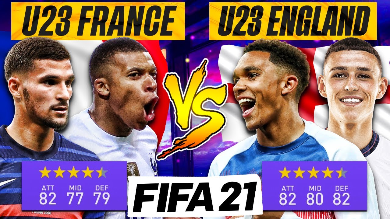 ENGLAND UNDER 23 VS FRANCE UNDER 23 - FIFA 21 Career Mode Experiment