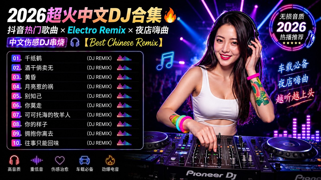 🔥 2026超火中文DJ合集💃 夜店舞曲× 伤感情歌× TikTok热门/ 中文DJ排行