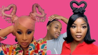 Detailed Cardi B Inspired V-Day Hairstyle