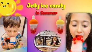 JELLY ICE CANDY | Learn colours shapes | Kids Cooking real food