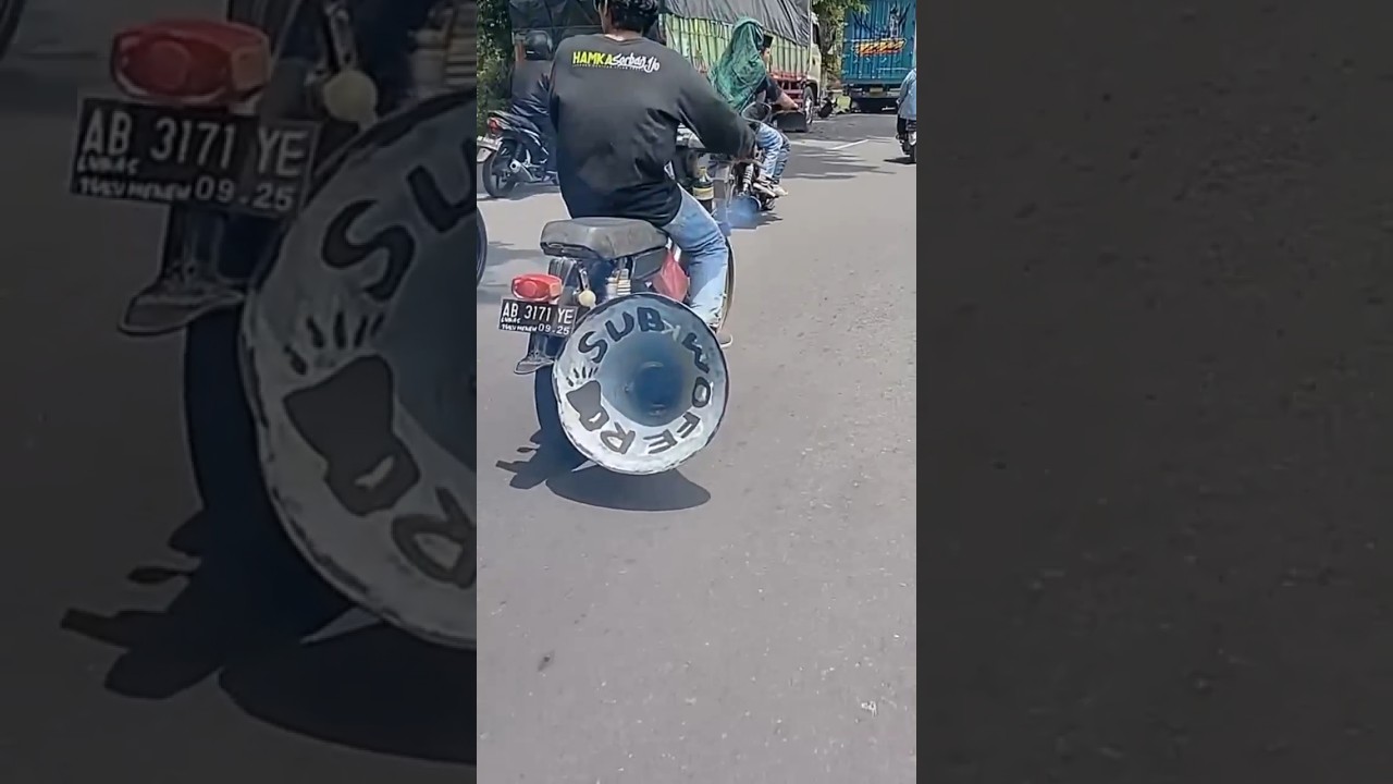 RAME YA,KETIKA KNALPOT DI MODIF PAKAI TOA MASJID. 