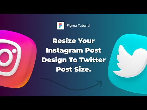 How to resize your Instagram post design to Twitter post size in Figma.
