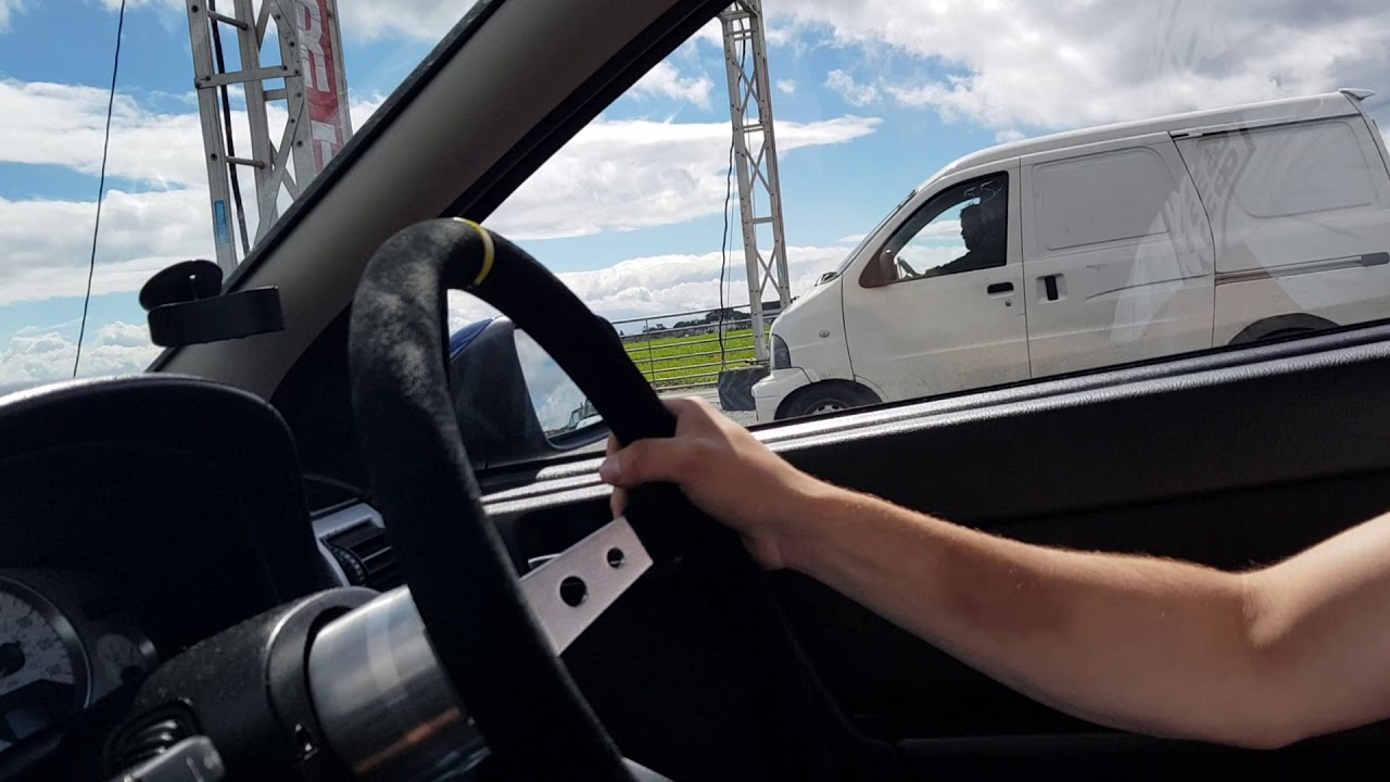 Getting smoked by a rwd turbo sleeper van! - CRAIL RACEWAY