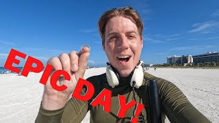 An AMAZING day of beach metal detecting!