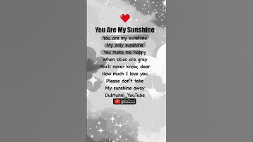 Thumbnail of 🌼 You Are My Sunshine | Christina Perri