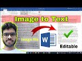 Convert Image to Editable Text in MS Word for Free