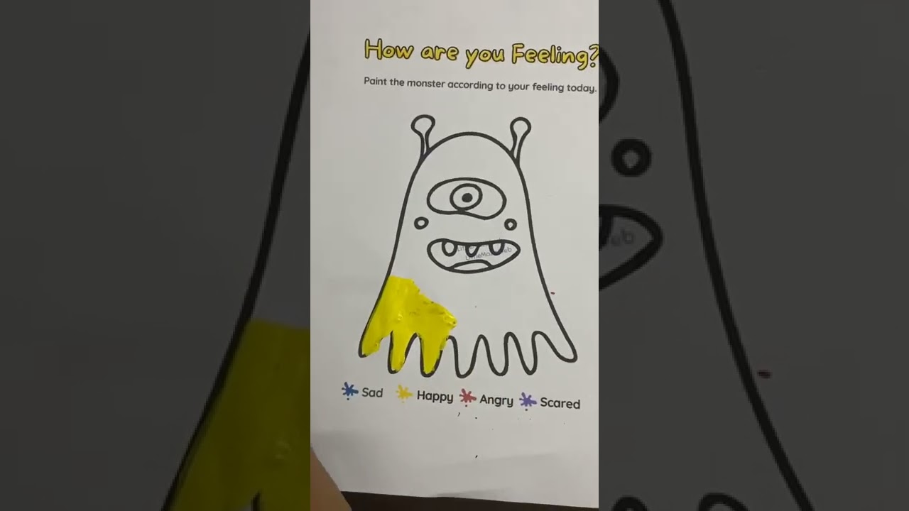 Monster Painting Activity for kids 