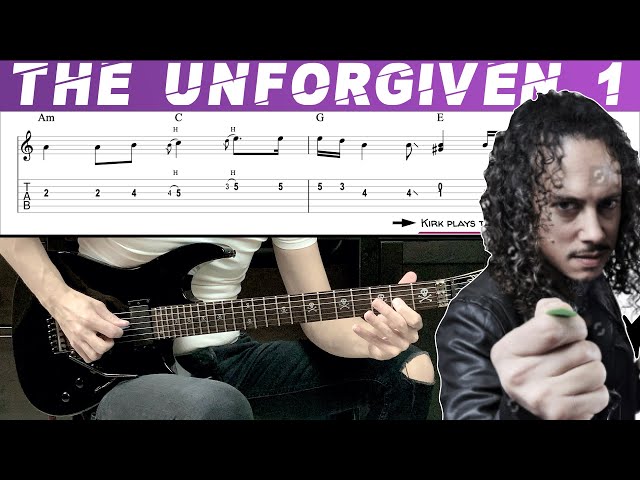 METALLICA - THE UNFORGIVEN 1 (Guitar cover with TAB | Lesson) class=
