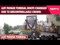 Ajit Pawar's Funeral Procession Route Changed Due To Uncontrollable Crowd