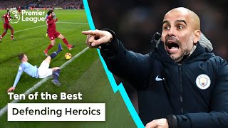 HEROIC Tackles \& Goal Line Clearances | Premier League