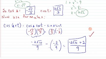 Section 5.3 Sum and Difference Identitie for Cosine