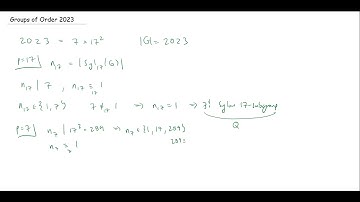 Groups of Order 2023