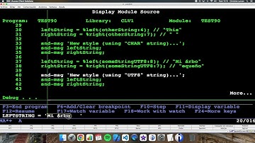 Coding in RPG (IBM i/AS400). Using %RIGHT and %LEFT