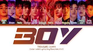 TREASURE (트레저) - 'BOY' (Color Coded Eng/Rom/Han/가사)