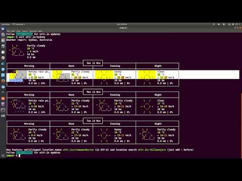 Check weather in the Linux Terminal