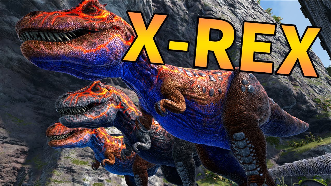 Taming an X-REX that has turned into a glowing red Tyrannosaur