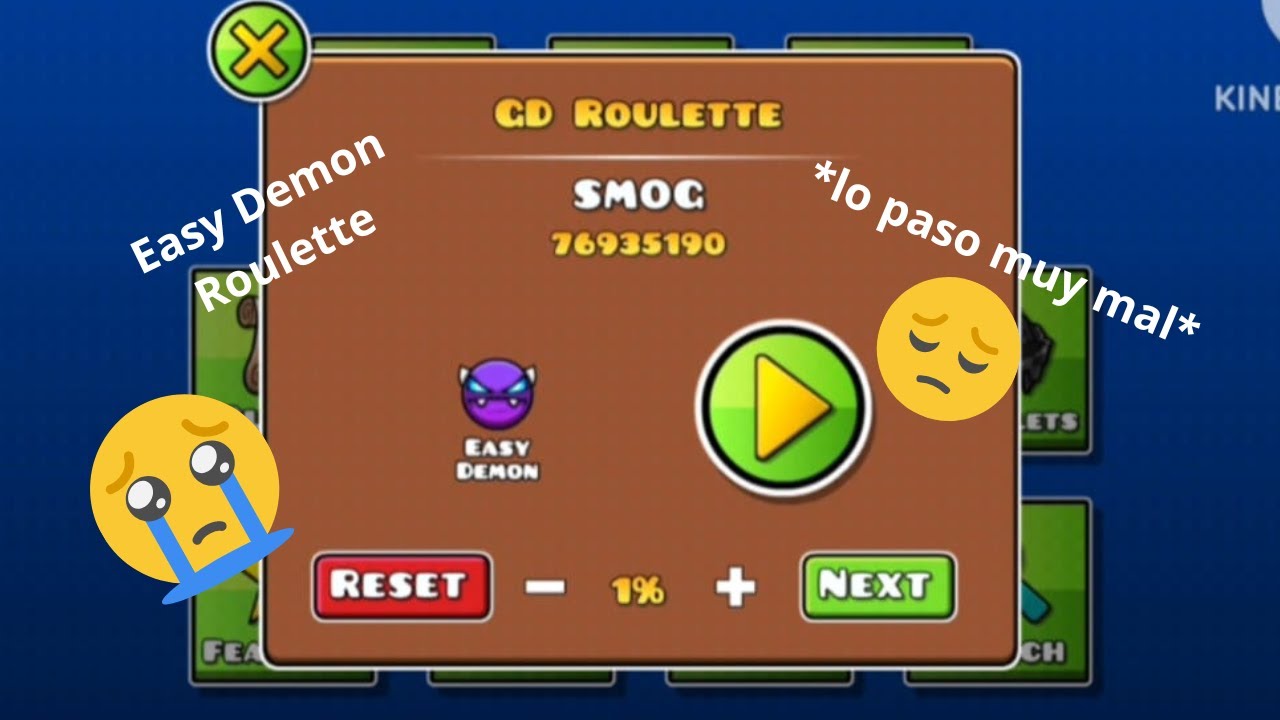 Sufri con este Easy Demon Roulette *lo pase muy mal xdd* con memes xd ...