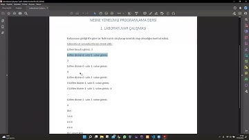 Nesne Yönelimli Programlama Dersi 1.Laboratuvar Çalışması: Temel Seviye 1 (Python)
