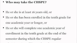 CHSPE Slide